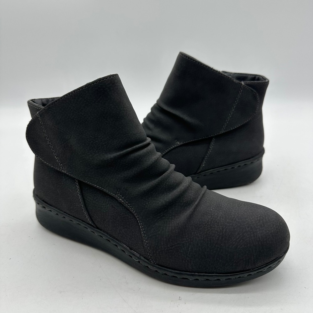 Kim Rogers Hanno WRF17-12416-006-79 Womens Size 6.5 M Black Wedge Ankle Booties